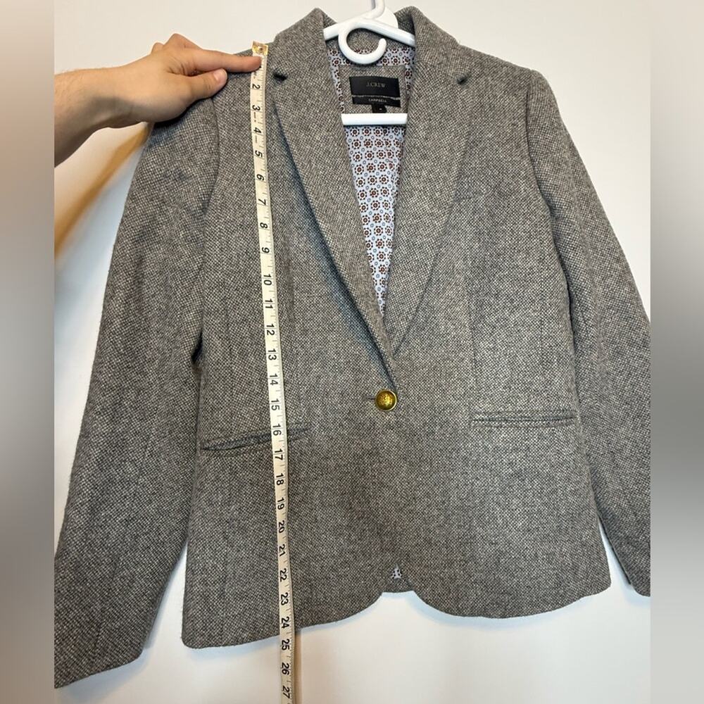 RARE J.Crew Campbell Donegal Blazer Wool Heather Graphite Sz 4 - Picture 10 of 16